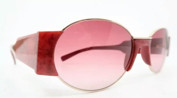 Vintage 1990s Silhouette Sunglasses, Mottled Pink, Mod 8019, Made in Austria Rare Vintage 1990s Silhouette Sunglasses, Mottled Pink, Mod  main image 4