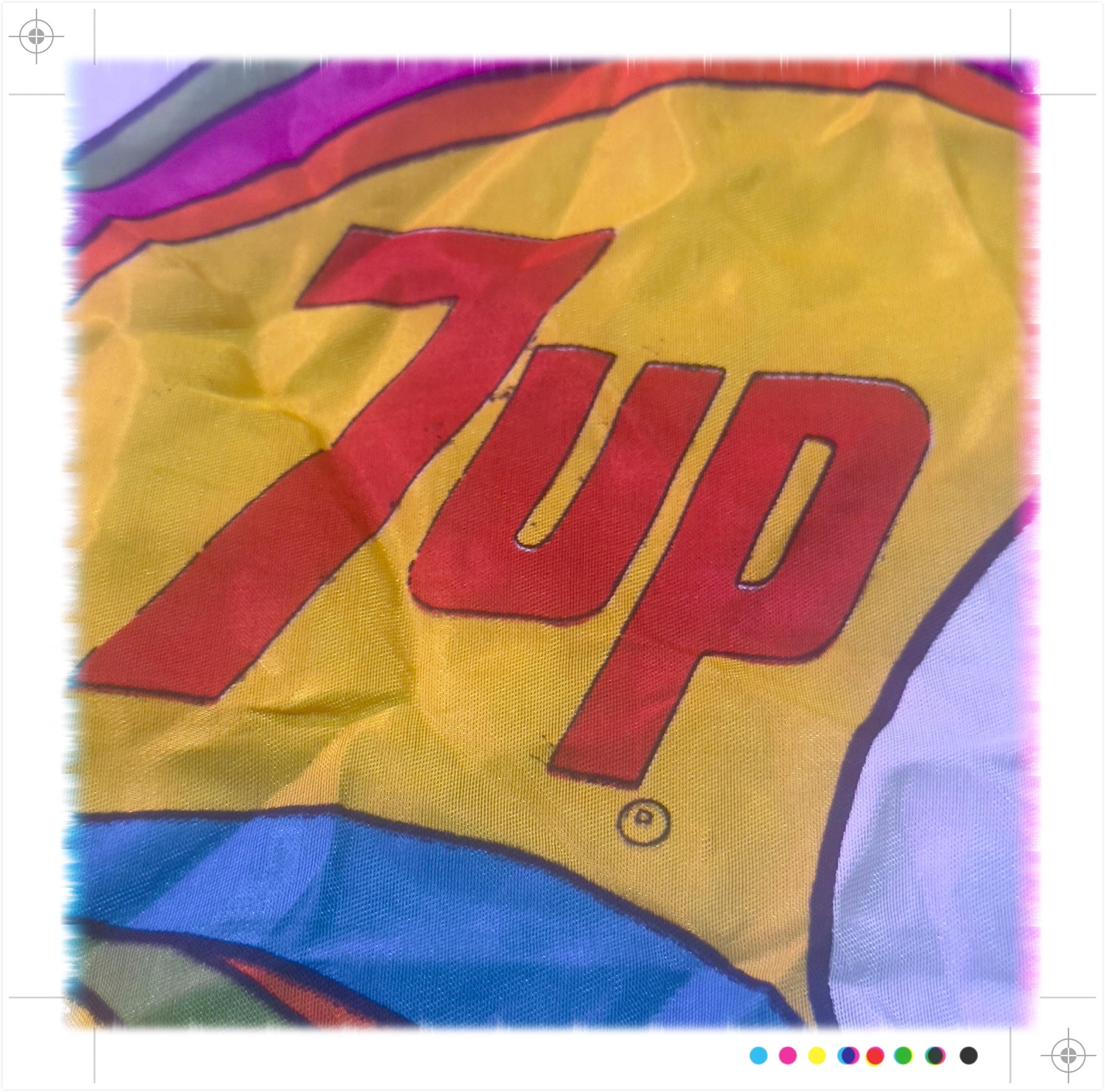 ピーターマックス　セブンアップ　シーグラム　ハンカチ　スカーフ　ビンテージ Vintage 1970's John Alcorn Peter Max Style 7up Seagrams 7