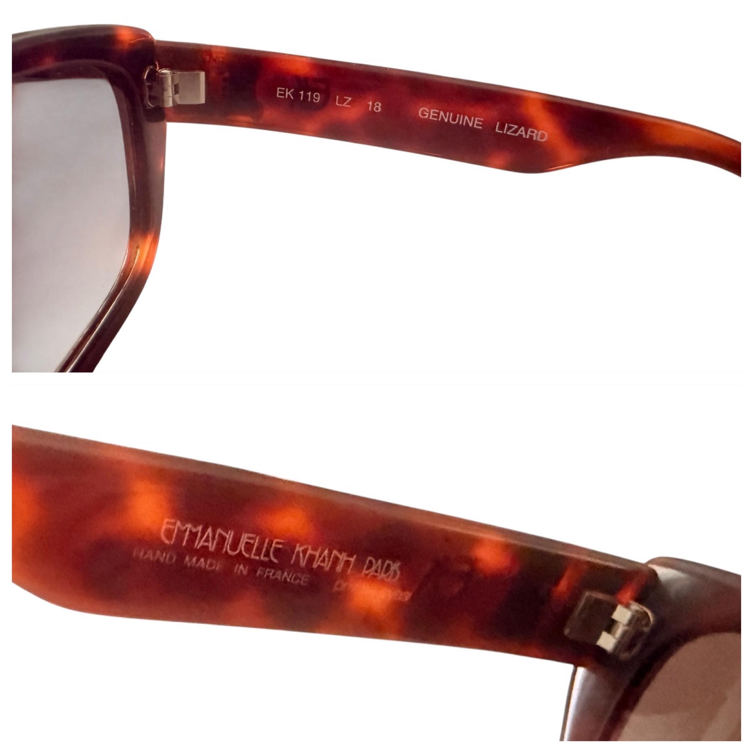 Emmanuele Khanh 119 Sunglasses in Genuine Lizard Color 