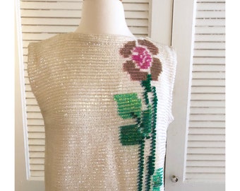 Fab Vintage Sequined Top! Perfect condition! M/L