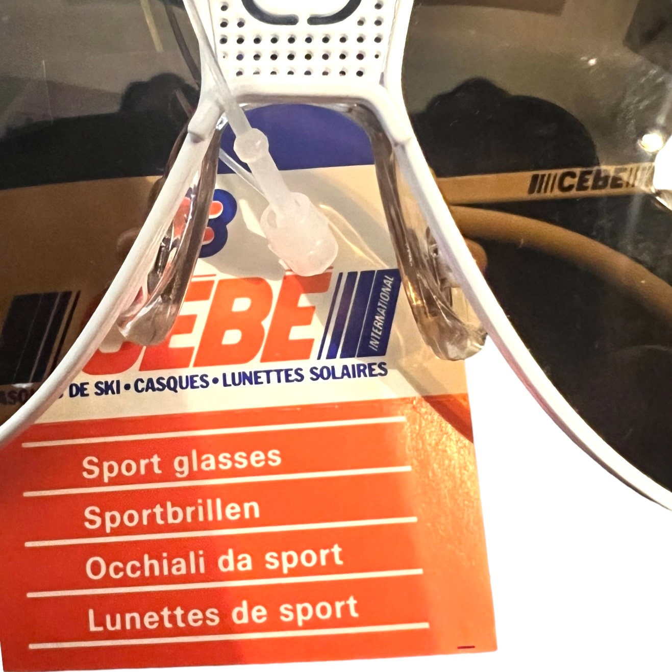 Vintage CEBE White Sunglasses, Aviator Style, Deadstock, Made in France, Unisex NOS 80s vintage CEBE aviator polarized sunglasses OG DS main image 3