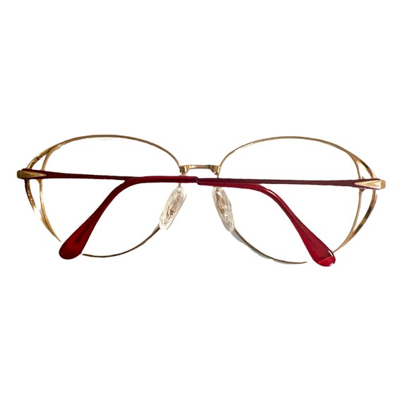 1980’s Gloria Vanderbilt Glasses, Red/Yellow, Dea… - image 2