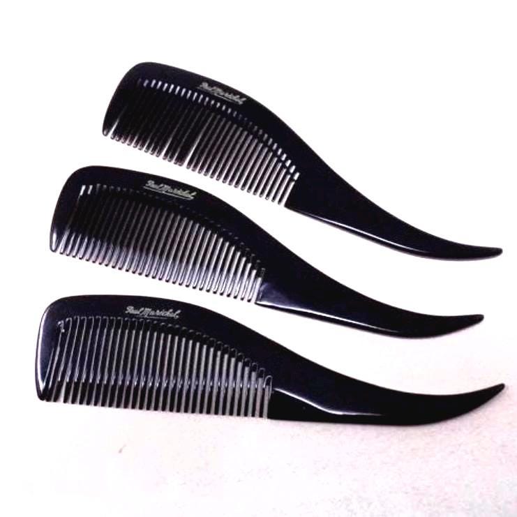 1960’s Vintage Paul Marechal France Jet Black Curved Rat Tail Comb, Deadstock Vintage Paul Marechal Black Curved Rat Tail Comb, Deadstock  main image 2