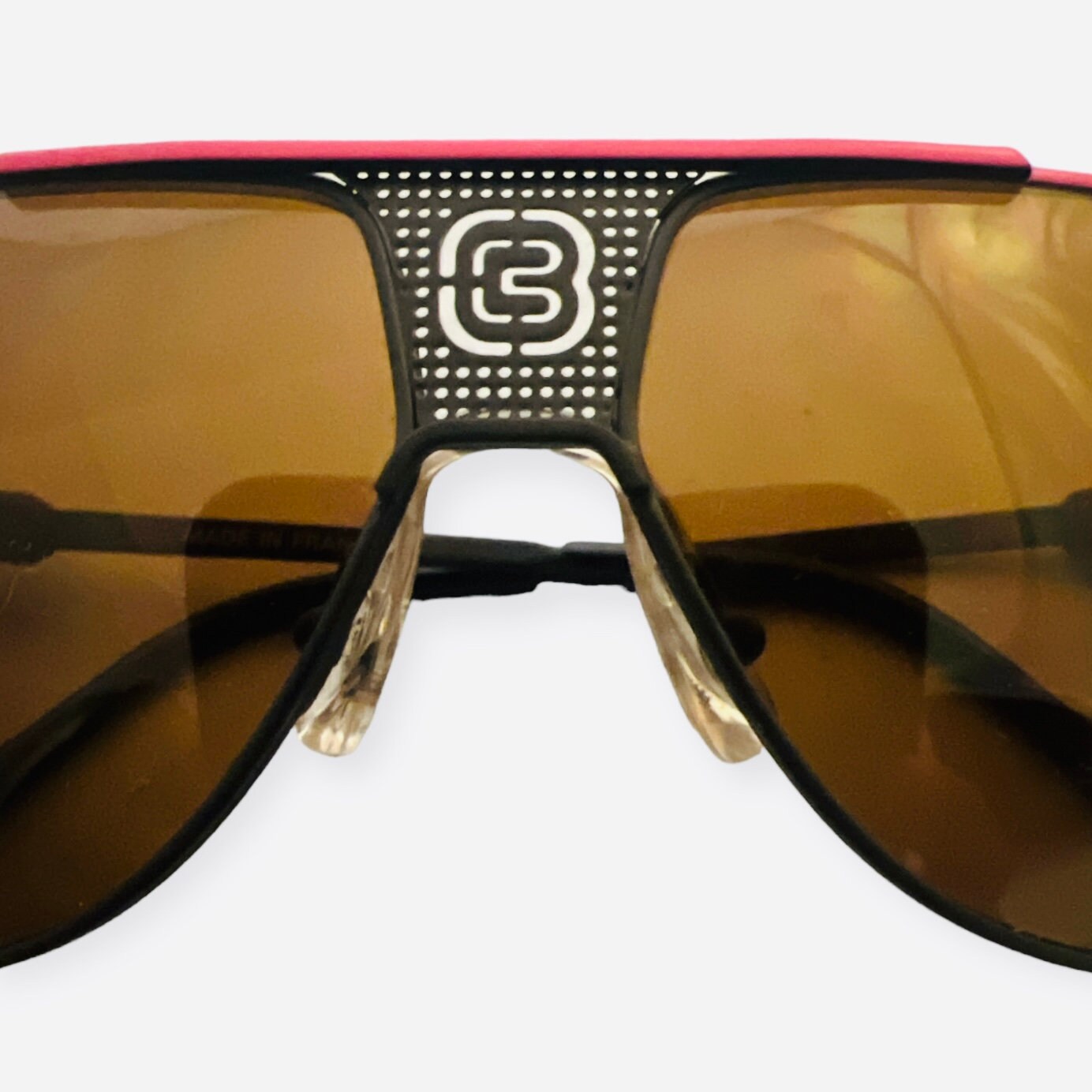 CEBE France Metal Aviator Sunglasses, Black With Pink  display picture 2