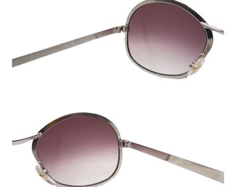 1970’s Unisex Metallic Silver Sunglasses, Made in Italy 1970 main image 3