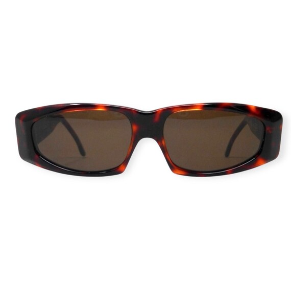 Vintage 1980’s Striped Black & Tan Angular Sunglasses, Handmade in France Black Black 1980s Vintage Sunglasses for sale | eBay main image 3