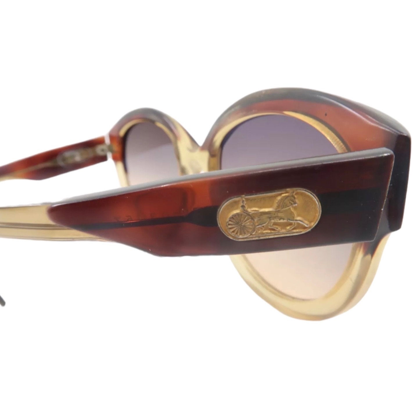 Céline Oversized Sunglasses – Caramel Square Frames – Authentic Designer Vintage Celine Eyewear Oversized square sunglasses Celine main image 3