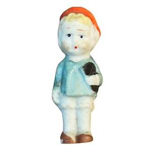 1930’s Vintage Porcelain Bisque Boy Figurine Doll Made in Japan