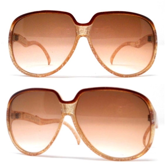 Vintage 1970’s Oversized Sunglasses France, Frenc… - image 3
