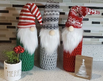 Confezione Da 2 Copribottiglie Natalizi A Forma Di Maglione – Decorazione Per Bottiglie Di Vino E Champagne (24x12 Cm)