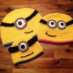 Op Minion geïnspireerde gehaakte muts