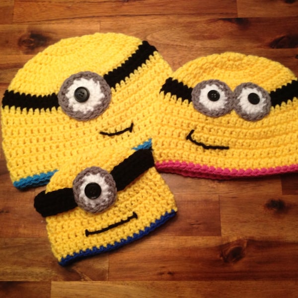 Minion Inspired Crochet Hat