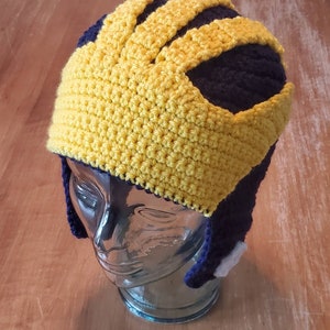 University of Michigan Inspired  Helmet Hat