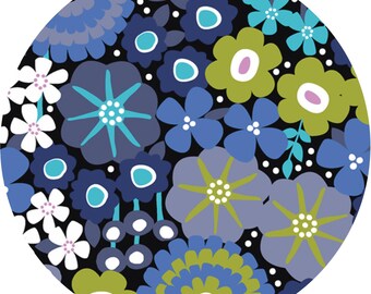 Blue Floral Fabric » 100% Cotton » Blue Flower Print | Fabric by the Yard | Quilting Fabric | Yardage | Apparel Fabric