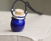 Essential Oil Necklace Diffuser, Royal Blue, Aromatherapy Locket, Essential Oil Diffuser Necklace, Aromatherapy Jewelry