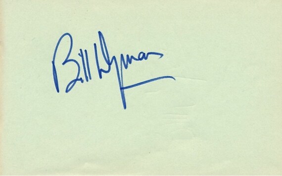Bill Wyman The Rolling Stones Autograph Etsy