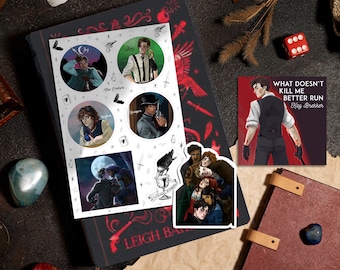 Foglio di adesivi Six of Crows, magnete, sitcker - Six of Crows merch SET