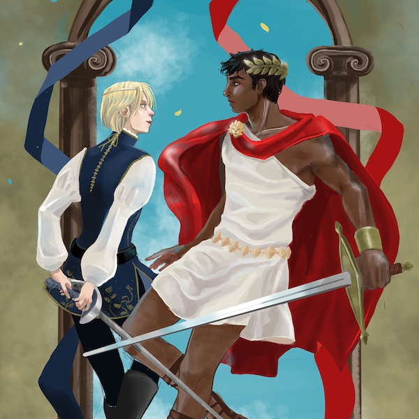 Captive Prince - Laurent and Damen - Digital Print - Captive Prince Fan Art - Lamen