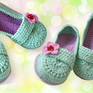 patrón de crochet zapatilla