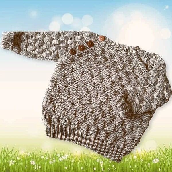 Strickanleitung Kinderpullover Raglan, in 2 verschiedenen Größen