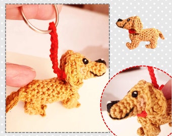 Pendant, Keychain Crochet Dachshund, Car Key Pendant, Keychain Charm PATTERN