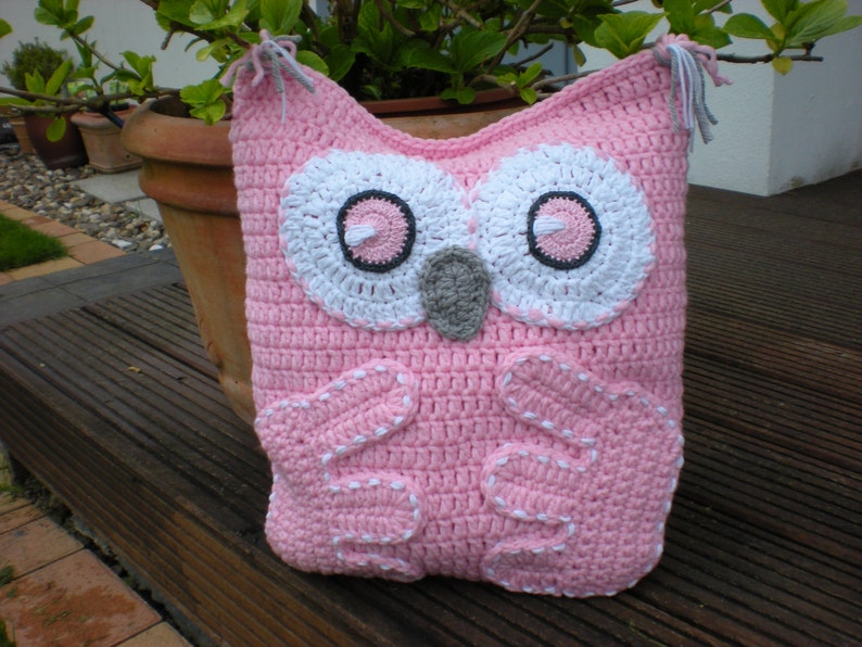 Owl Pillow Cushion Crochet Pattern image 4