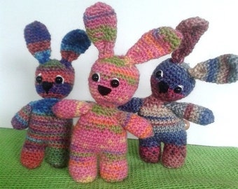 Tutorial Crochet Rabbit from Remains of Wool, crochet bunnie, easter rabbits, crochet rabbit