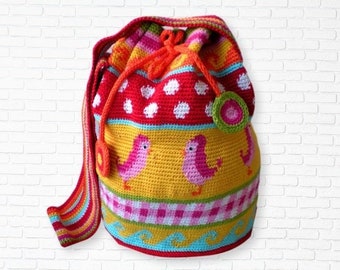 Tutorial crochet pattern bag, mochilla bag crochet, bag,