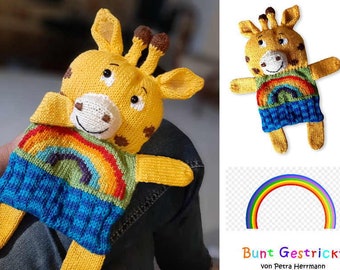 Baby Comforter Giraffe - Knitting pattern