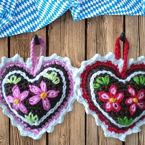 crochet pattern gingerbread heart