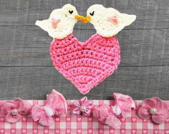 Heart Crochet Appliqué Pattern