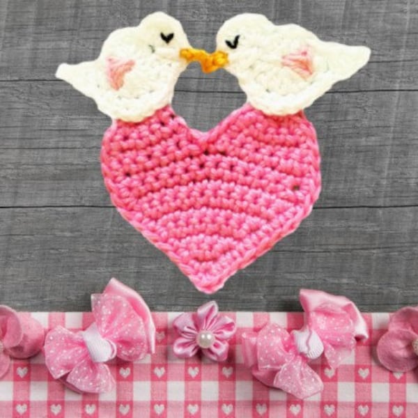 Heart Crochet Appliqué Pattern