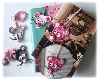 mouse bookmark crochet pattern