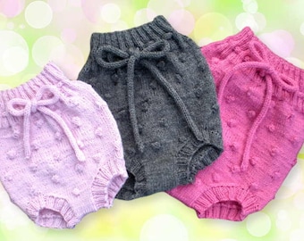 Diaper Cover Knitting Pattern 3 sizes