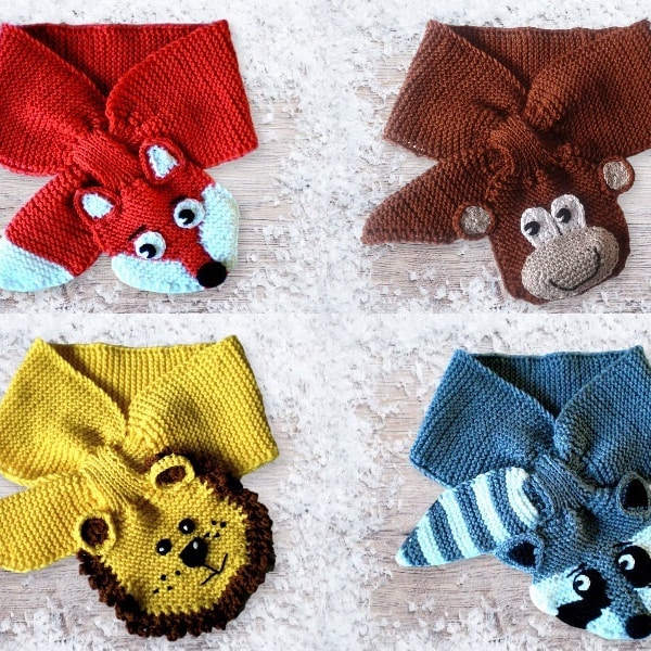 Tutoriel de tricot Écharpe pour tout-petits et enfants Quatre versions