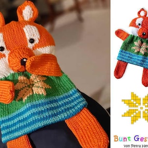 Baby Comforter Fox - Knitting pattern
