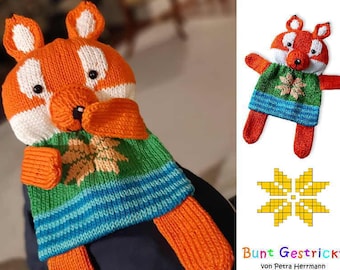 Baby Comforter Fox - Knitting pattern