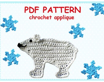 Pattern Chrochet Appliques polar bear