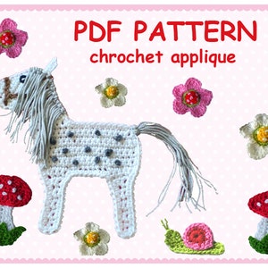 Pattern Chrochet Appliques Horse image 1
