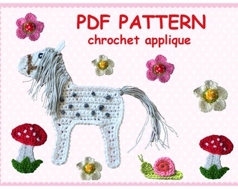 Patron Crochet Appliques Cheval