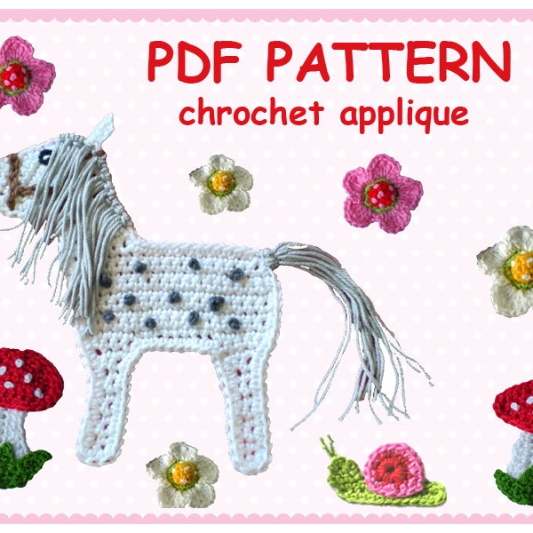 Pattern Chrochet Appliques Horse