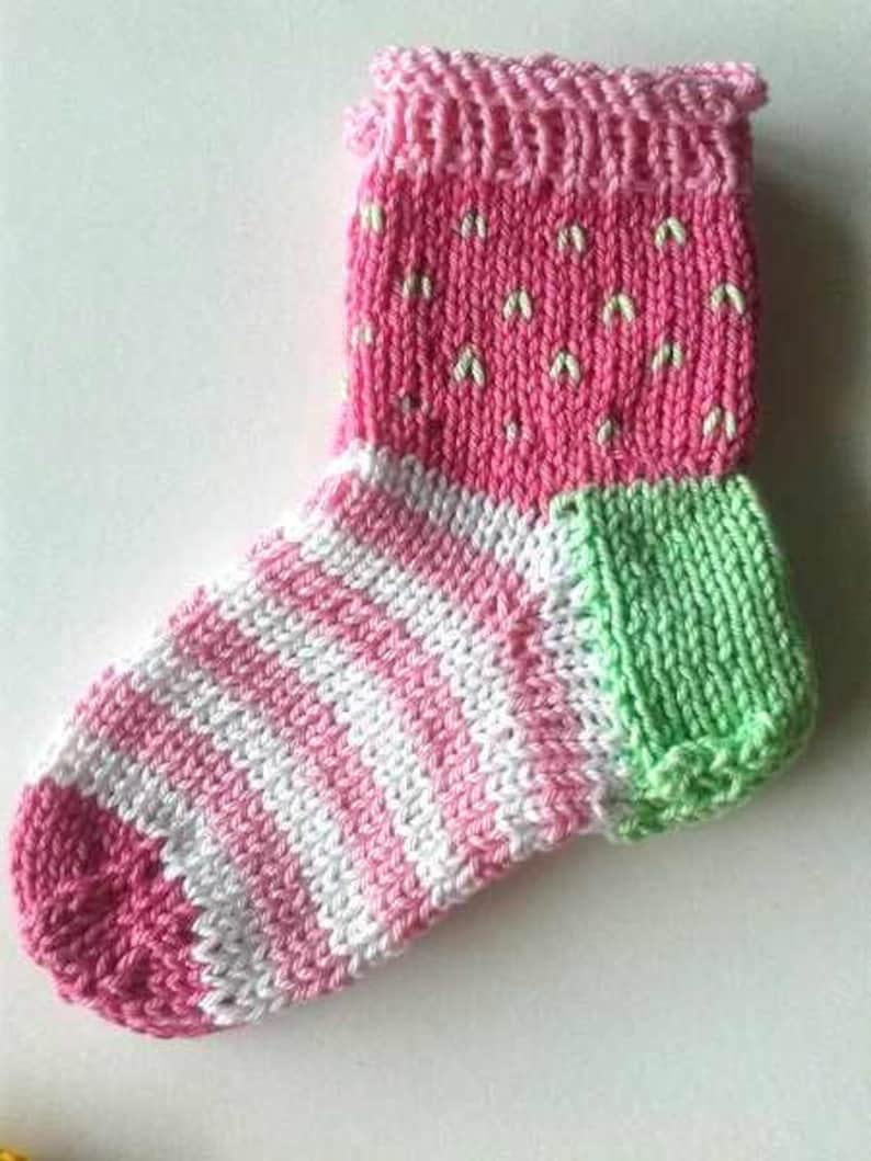 Baby KNITTING PATTERN Baby socks 4 sizes image 3