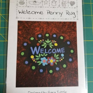 Wool Appliqué Candle Mat Welcome Pattern Quilt Country Designs Sale!