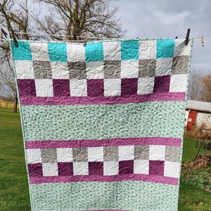 Sugar and Spice Baby Quilt Handmade Quilted Baby Blanket Toddler Quilt