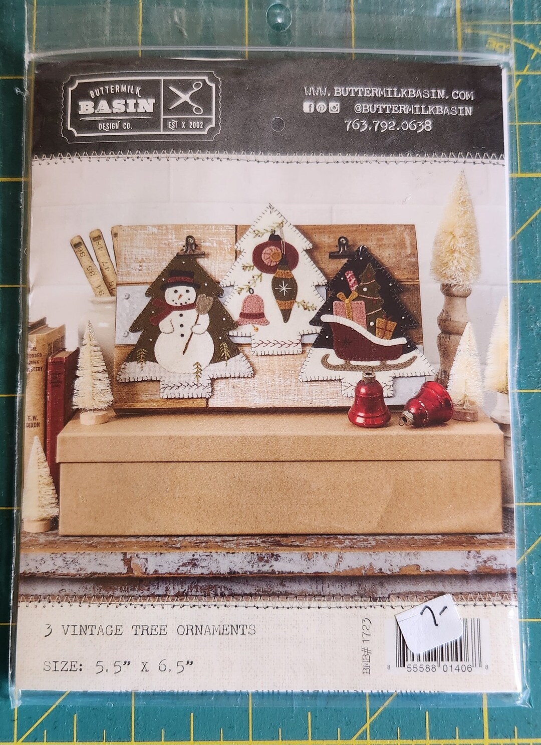 Buttermilk Basin Vintage Tree Ornaments Wool Appliqué Kit Etsy