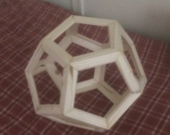 Handcrafted wooden dodecahedron