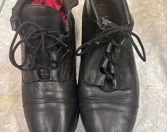 8.5 pixie boots 90s witch boots granny heels ankle boots pointed toes