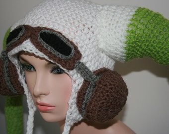Star Wars Hera Syndulla &#39;Inspired&#39; Crochet Earflap Hat.All sizes and colours available.Great For Halloween and parties! Twilek.goggles.Alien