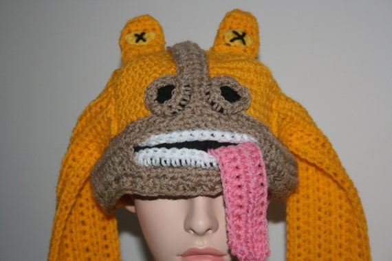 Colour Red Alien Any size Jar Jar Binks Star Wars /'Inspired/' Crochet Beanie Hat