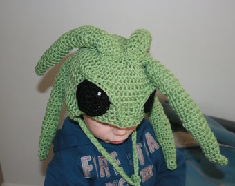 Star Wars Master Kit Fisto Alien 'Inspired' Crochet Hat. Togruta. Alien. Green. All sizes and colours available. Unique! Party! Halloween.